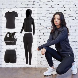 Yoga wear sports suit ladies new fitness running suit quick-drying fitness suit female Korean suit