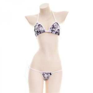 bikini 2019 Sexy Sling Lace printing Anime Comic girl Beach Sunbathing spa mayo swimwear women swimsuit biquini bikinis monokini