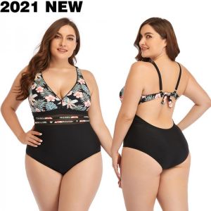 2021 Women  Swimsuit One Piece Plus Size Push Up Swimwear Large Big Plussize Swimming Suits Beachwear Bathing Suits For Famale