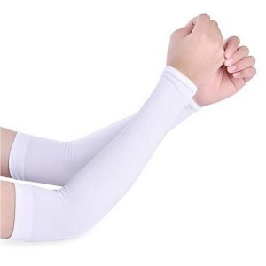 1 Pair Men Women Arm Warmers Summer Arm Sleeves Sun UV Protection outdoor Drive Sport Travel Arm Warmers White Black Arm Cover