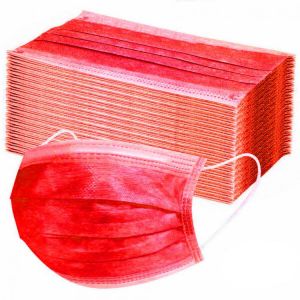 10/100/200Pcs Adult Disposable Mask Face Cover Mask Red Comfortable Mouth Masks For Outdoor Working mascarillas Masque Maske