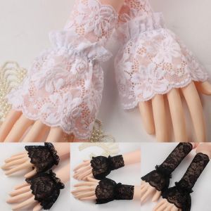 Fingless Arm Sleeve Covered Driving Lace Gloves Elastic Sleeve Sunscreen Sexy Arm Sleeve Long Fingerless Lace Floras Gloves Hot