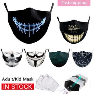 Joker Printed Adult Masks Reusable Washable PM2.5 Unisex Face Mask Outdoor Windproof Breathable Mouth Masks Mascarillas Masque