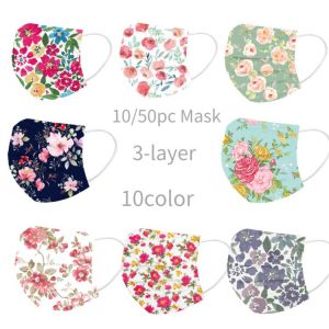 10pc Flower Disposable Mask Masque Mondkapjes Maske Mascarillas Infantiles Desechables Маска Многоразовая Breatha