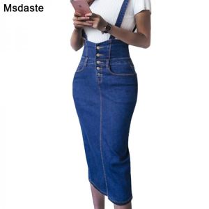 Denim Skirts Womens 2019 New Bodycon Saia Midi Plus Size S~3XL Jupe Femme Elastic Faldas Mujer Slim Ladies Jeans Pencil Skirt