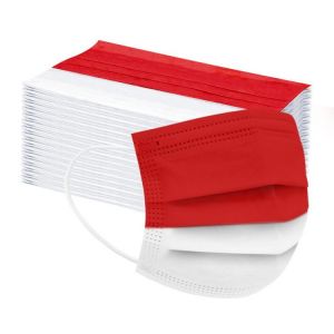 10/30/50/80PCS Disposable Face Mask  Adult Fashion Patchwork 3 Layer Mouth Masks Breathable Face Mouth Cover Mascarilla Red