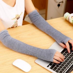 Winter Autumn Wrist Arm Hand Arm Warmers Women Men Knitted Long Fingerless Gloves Sleeve Soft Warm Mitten Elbow Mittens Crochet