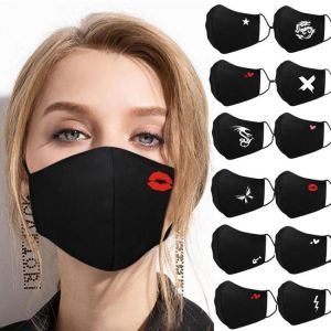 Mascarillas Dustproof Mouth Mask Heart Print Cotton Face Mask Cartoon Reusable Fabric Anti Pollution Mask Party маска для 