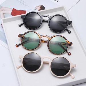 New Hot Summer UV400 Sunglasses Korean Style Retro Round Sun Glasses Brand Designer Small Frame Outdoor Hiking Driving Eyewear