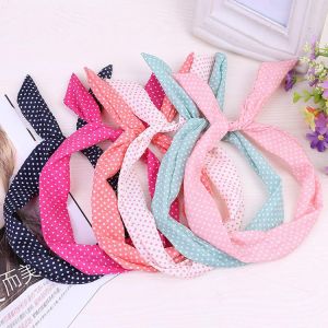 New Style 2022 Hair Ring Hair Accessories Headdress Rabbit Ears Headband Bow Hair Hoop Headbands Hair Scarf Band Bow Hairbands
