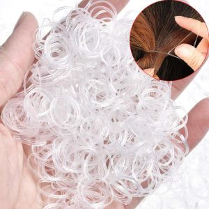 Wholesale Lots Transparent Hair Bands for Bridal Girls Ponytail Holder Elastic Rubber Bands Rope Ties Women Girl Hair Stying