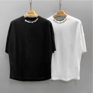 Palm Angels Letter logo Unisex Men Women Lovers Couple Style Fashion Cotton Short sleeve Round neck T-shirt boyfriend gift