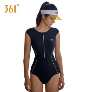 361 Women Swimwear Black Sexy One Piece Swimsuit Push Up Tight Triangle Sport Competitive Swimsuit Girls Pool Beach Bathing Suit