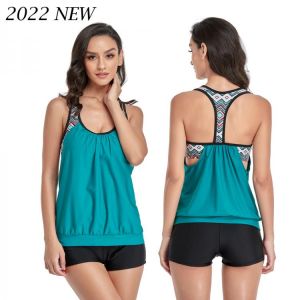 2022 New Women Swimsuit Two Piece Swimwear Plus Size Female Sexy Floral large Big Swimming Suits Bathing Beach Wear Beachwear