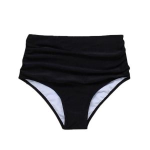 2020 High Waist Women Bikini 2021 Solid Black Swimsuit Tankini Print Bottoms Brazilian Plus Size Beach Holiday Swim Shorts
