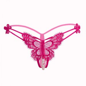 Bikinis Women Lingerie Femme Sexy Underwear Lace Transparent Panties Thongs G String Pearl Sexy Lingerie For Women Sex Set Bra