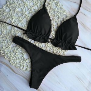 Summer Swimsuit Women Sexy Padded Bikini Set Bandage Brazilian Beach Push-up Swimwear Lace Up Bathing Suit Beachwear