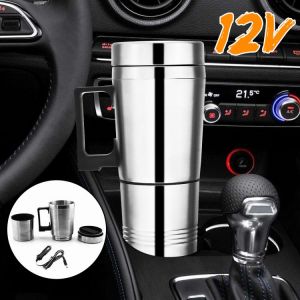 Portable 12v 300ml in Car Coffee Maker Tea Pot Vehicle Heating Cup Lid Outdoor Water Bottle Vacuum Flasks Thermoses