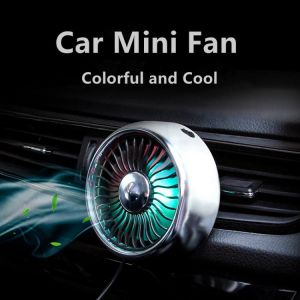 USB Car Air Cooler Fan Silent Car Air Conditioner Rotating Cooling Fan Auto Backseat Air Vent USB Cooling Fan Ventilador 5v