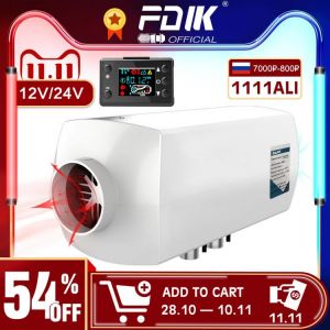 FDIK Diesel Heater 12V 24V Aluminum Shell 5KW Air Parking Heater LCD Switch for Car Yacht Boat Similar Websato Eberspacher