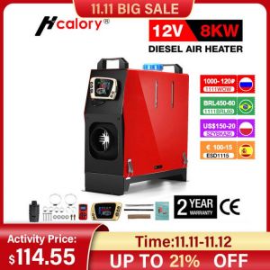 All in One Diesel Air Heater  8KW 12V Car Heating Tool Single Hole Car heater LCD Switch+Remote Parking Warmer For Car Boat RV