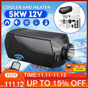 12V 5000W 5KW LCD Monitor Air Diesel Fuel Heater Car Heater With Silencer for RV Car Truck Motor Home Boat Bus Motorhome