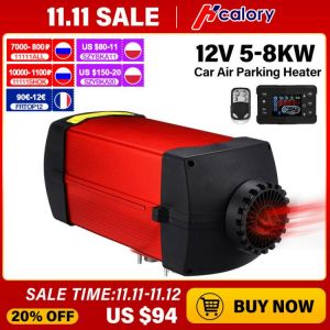 12V 5-8KW LCD Monitor Air Diesels Fuel Heater Single Hole 5KW For Boats Bus Car Heater With Remote Control and Silencer For Free