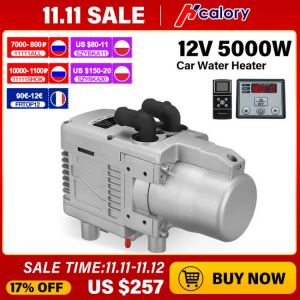 12V 5KW Diesel Gasoline Dual Mode Air Heater Kit Diesel Universal Water Heater With Remote Control LCD Monitor for Motor Trucks