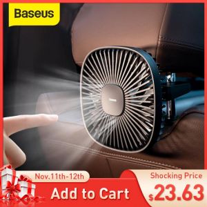 Baseus Magnetic Car Air Cooling Fan 360 Rotation Back Seat Cooler Fan With 1000mAh Battery For Auto Air Conditioner Cooler Fan