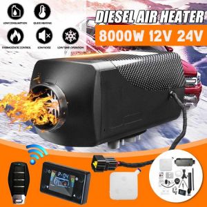 Diesel Air Heater 12V 8KW Pre-heating for Car Winter Warming with LCD Remote Control Switch Parking Heater RV Truck Heating Fan