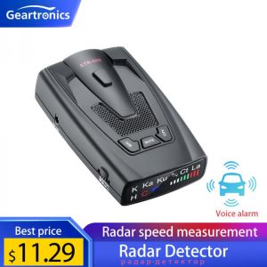 Car Radar Detector English Russian Thai Speed Alarm System With Red Light Camera Alert Anti Radar Detectors Auto Accessory