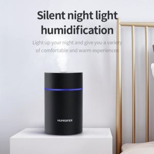 1PC 300ML Desktop Silent Humidifier Nano Large Capacity Fine Mist USB Soft Light Car Sprayer Room Bedroom Office Relieve Dryness