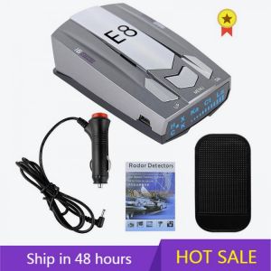 Car Radar Detectors Radar Detector Police Radar Detector Long Range Detection Voice Alerts with Led Display, Gray