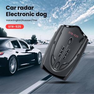 Car Radar Detector English Russian Thai Voice Alert Speed Alarm Systems Security Anti Radar Detector With Anti Slip Mat