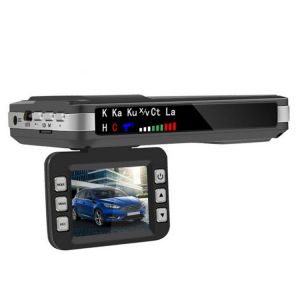 2 in 1 Car DVR Dashboard Camera Speedometer Mobile Speed Radar Detect Protect English Russian Voice Radar Detector X K CT La