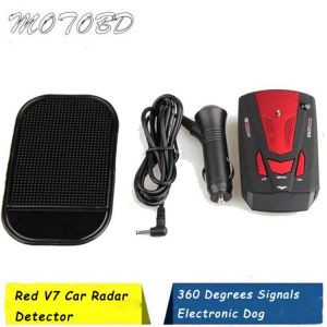 Free Ship Support Russian / English Speaker V7 Car Radar Detector for Car Speed Testing with 360 Degrees Signals Electronic Dog