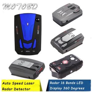 V7 V9 V8 E8 E6 Car Radar Detector 360 Degree Anti Radar Full 16LED Band LED Display Alert Warning System Russia English Voice