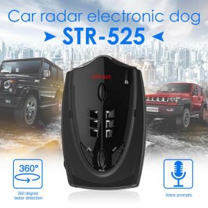 STR-525 Car Radar Detector English Russian Thai Voice radar detector Vehicle V7 Speed Alarm Systems & Security Radar Detectors