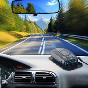 Car Radar Detector Flow Volecity Anti Radar Detector Long Range Signal Detection Voice Alarm with Led Display Supports Russian