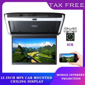 12 Inch Monitor HD 1080P Ceiling TV For Car Flip Down Mount Monitor MP5 Player Support USB/SD/HDMI/Sperker/IR/FM Transmitter