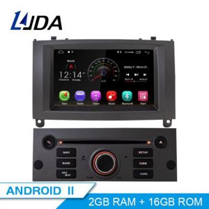 LJDA Android 11 Car DVD Player For PEUGEOT 407 2004 2005 2006-2010 1DIN Car Radio GPS Navigation DSP WIFI Stereo Video CANBUS