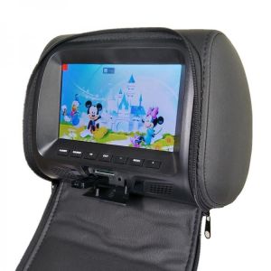 Universal 7" screen Car Headrest monitor MP4 MP5 player Pillow monitor Support AV/USB/SD input/FM/Speaker/Headphone/Car camer
