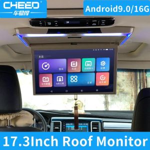 12.5/15.6/17.3 Inch  Car Monitor Ceiling Mount Roof HD Android 9.0 2+16G 1080P Video IPS Screen WIFI/HDMI