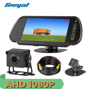 AHD 1080P Truck Reverse Reversing Camera & 7 Inch AHD RearView Monitor Backup Wired Kit for Truck Box RV and Heavy Duty Vehicl