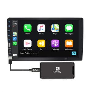1 Din Apple Carplay Car Radio Bluetooth Android Auto Stereo Receiver 9" Touch Screen MP5 Player USB ISO Audio System