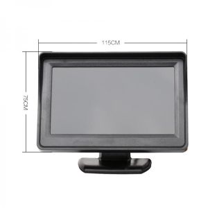2020 Hot Display Screen Car Rearview Monitor 4.3in 16:9 with 2 Way Video Input for Rear View Backup Reverse Camera Universal Car