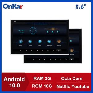 ONKAR Car Center Screen 11.6 Inch Android 10 Headrest Monitor 4K Screen Video HDMI IN/ Out Screen Mirror FM Bluetooth SD USB