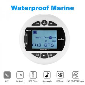Waterproof Car Radio Stereo Player Digital Bluetooth Car MP3 Player Marine FM Radio Stereo Audio Music USB  In Dash Aux Input