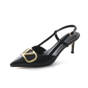 Fricozt Fine Point Heels Ladies Classic Luxury Brand Women's Shoes Wedding Office Shoes 6cm