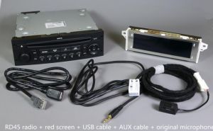 Original RD45 Car Radio USB AUX Bluetooth for Peugeot 207 206 307 for Citroen C3 C4 C5 CD Player Upgrade of RD4 CD Car Audio